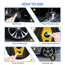 Load image into Gallery viewer, 12V Car Tyre Inflation Tire Inflator Pump Automatically Inflator Air Compressors
