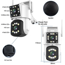 Load image into Gallery viewer, Outdoor HD Dual Lens Wireless Home Security WiFi CCTV IP Camera System PTZ Cam
