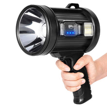 Load image into Gallery viewer, Rechargeable LED Searchlight Handheld 200000 Lm Spotlight Flashlight Side Light Torch