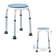 Load image into Gallery viewer, Swivel Shower Chair Seat Adjustable Bath Stool Aluminum Bench