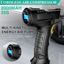 Load image into Gallery viewer, Automatic Cordless Car Tyre Inflator Handheld LCD Digital Air Compressor Pump