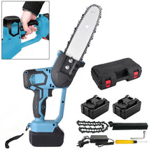 Load image into Gallery viewer, Cordless 8'' Electric Wood Cutting Saw Chainsaw 2x Battery & Charger Fit For Makita 18V