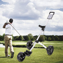 Load image into Gallery viewer, Foldable Golf Buggy Trolley Cart 3 Wheels Aluminum Push Pull Golf Cart with Footbrake