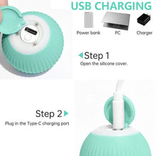 Load image into Gallery viewer, Interactive Smart Cat Toy Automatic Rolling Cat Ball Self-Moving Kitten Toys USB Rechargeable