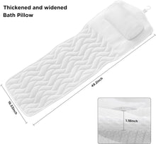 Load image into Gallery viewer, Full Body Bath Pillow Spa Cushion for Tub with Suction Cups and Air Mesh, Neck and Back Support