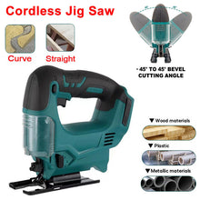 Load image into Gallery viewer, Cordless 4000r/m Woodworking Cutter Jig Saw Cutting Jigsaw with Battery + Charger 18V