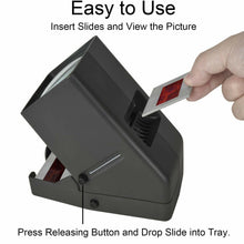 Load image into Gallery viewer, 35mm Slide Viewer, 3X Magnification and Desk Top LED Lighted Illuminated Viewing