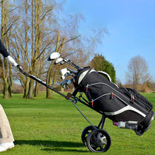 Load image into Gallery viewer, Foldable Golf Buggy Trolley Cart Push Pull 2 Wheels Aluminum Cart