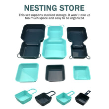 Load image into Gallery viewer, 10pcs Trays Set Stackable Storage Tray Organizer Container Nesting Display Plate for Salad Snack Fruit