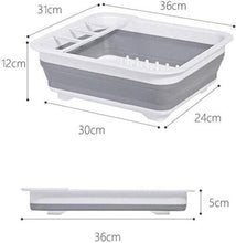 Load image into Gallery viewer, Collapsible Drying Dish Rack & Drainerboard Set Portable Dish Drainers Organizer