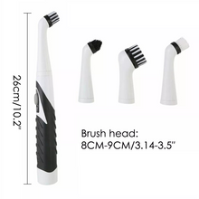 Load image into Gallery viewer, Battery Powered Super Sonic Scrubber Ultimate Cleaning Tool with 4 Brush Heads
