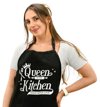 Load image into Gallery viewer, Novelty Aprons – Queen of the Kitchen / King of the Grill – Fun Kitchen Gifts