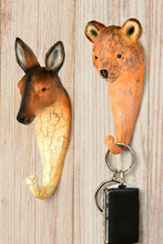 Load image into Gallery viewer, Set of 2 Hand-Painted Resin Wildlife Animal Hangers Hooks Wall Art Decor
