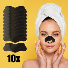 Load image into Gallery viewer, 10pcs Nose Charcoal Patches - Blackhead Remover Deep Cleansing Peel-Off Mask AU