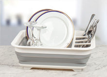 Load image into Gallery viewer, Collapsible Drying Dish Rack & Drainerboard Set Portable Dish Drainers Organizer