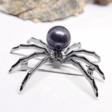 Load image into Gallery viewer, Black Spider Pin Badge Large Brooch Accessories Gothic Pin