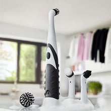 Load image into Gallery viewer, Battery Powered Super Sonic Scrubber Ultimate Cleaning Tool with 4 Brush Heads