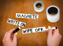 Load image into Gallery viewer, 2 Packs Magnetic Tape with Dry-Erase Marker - Customizable Labels