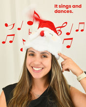 Load image into Gallery viewer, Singing Dancing Christmas Hat Swing Shaking Santa Hat Plush Funny Party Hat