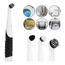 Load image into Gallery viewer, Battery Powered Super Sonic Scrubber Ultimate Cleaning Tool with 4 Brush Heads