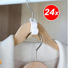 Load image into Gallery viewer, 24-Pack Space Saving Hanger Hooks Closet Organizer, Heavy Duty Wardrobe Storage