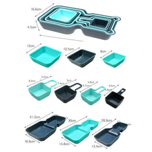 Load image into Gallery viewer, 10pcs Trays Set Stackable Storage Tray Organizer Container Nesting Display Plate for Salad Snack Fruit