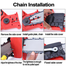 Load image into Gallery viewer, Cordless 8'' Electric Wood Cutting Saw Chainsaw 2x Battery & Charger Fit For Makita 18V