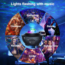 Load image into Gallery viewer, LED Night Star Galaxy Projector Light Lamp Rotating Starry Baby Room Kids Gift