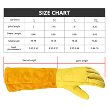 Load image into Gallery viewer, 1/2 Pairs Cowhide Gardening Leather Gloves Rose Pruning Thorn Cactus Cut Proof Long Sleeve