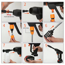 Load image into Gallery viewer, Cordless Electric High Pressure Water Spray Gun Car Washer Cleaner With 2 Battery