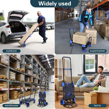 Load image into Gallery viewer, 2-in-1 Folding Convertible Hand Truck Dolly, 330LB Capacity Cart with Retractable Handle and 4 Wheels