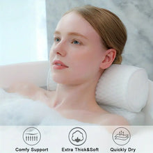 Load image into Gallery viewer, Ergonomic Luxury Bath Pillow Spa Bathtub Cushion with 4D Air Mesh and 5 Suction Cups For Head Neck Back Support