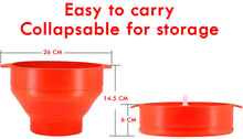 Load image into Gallery viewer, Collapsible Silicone Microwave Popcorn Maker - Quick, Easy & Space-Saving