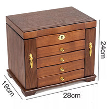 Load image into Gallery viewer, Extra Large Wooden Jewellery Box Necklace Ring Storage Cabinet Display Organiser