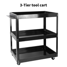 Load image into Gallery viewer, 3-Tier Steel Tool Trolley Cart Workshop on Wheels Trolly Work Mechanic 150Kg