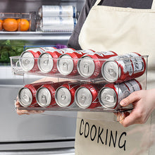 Load image into Gallery viewer, 2 Tiers Stackable Can Holder Rack Beverage Organizer For Kitchen Refrigerator