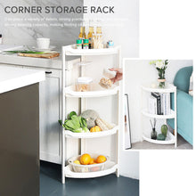 Load image into Gallery viewer, 4 Tier Bathroom Shower Rack Kitchen Corner Caddy Shelf Food Beverage Storage