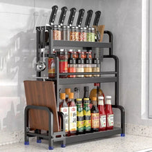 Load image into Gallery viewer, 3 Tier Stainless Steel Kitchen Spice Rack Storage Organizer Seasoning Bottle Stand Shelf Holder