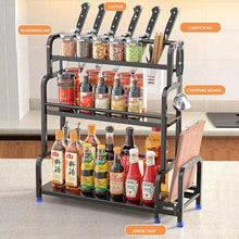 Load image into Gallery viewer, 3 Tier Stainless Steel Kitchen Spice Rack Storage Organizer Seasoning Bottle Stand Shelf Holder