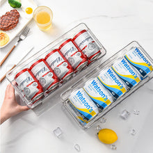 Load image into Gallery viewer, 2 Tiers Stackable Can Holder Rack Beverage Organizer For Kitchen Refrigerator