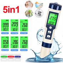 Load image into Gallery viewer, Digital PH Meter TDS EC Salinity Temperature Swimming Pool Water Quality Monitor Tester