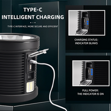 Load image into Gallery viewer, Rechargeable LED Searchlight Handheld 200000 Lm Spotlight Flashlight Side Light Torch