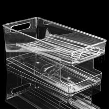 Load image into Gallery viewer, 2 Tiers Stackable Can Holder Rack Beverage Organizer For Kitchen Refrigerator