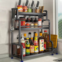 Load image into Gallery viewer, 3 Tier Stainless Steel Kitchen Spice Rack Storage Organizer Seasoning Bottle Stand Shelf Holder
