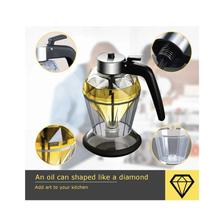 Load image into Gallery viewer, 200ml Oil Honey Syrup Dispenser Pot Jar Cup Trigger Storage Bottle Diamond Glass