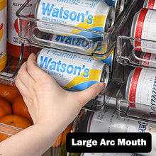 Load image into Gallery viewer, 2 Tiers Stackable Can Holder Rack Beverage Organizer For Kitchen Refrigerator