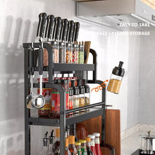 Load image into Gallery viewer, 3 Tier Stainless Steel Kitchen Spice Rack Storage Organizer Seasoning Bottle Stand Shelf Holder