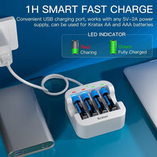 Load image into Gallery viewer, Kratax 1.5V AAA Rechargeable Lithium Batteries Triple A Batteries 1100mWh 1600x