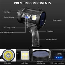 Load image into Gallery viewer, Rechargeable LED Searchlight Handheld 200000 Lm Spotlight Flashlight Side Light Torch