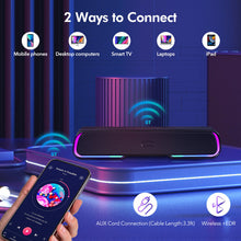 Load image into Gallery viewer, Wireless Bluetooth RGB Gaming TV Soundbar PC Speaker Bluetooth Sound Surrounded